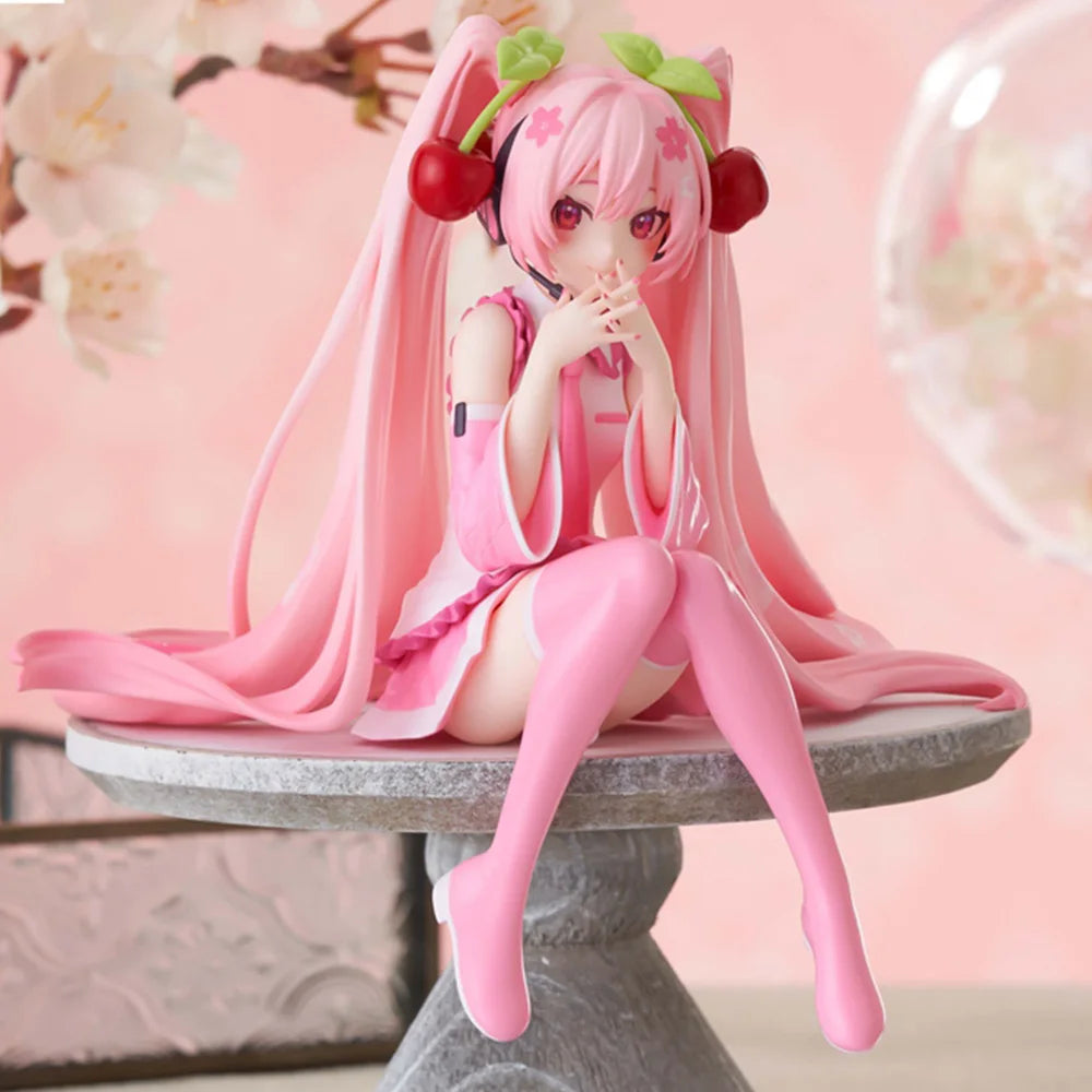 Hatsune Miku Cherry Blossom PVC Anime Figure – Pink Dress