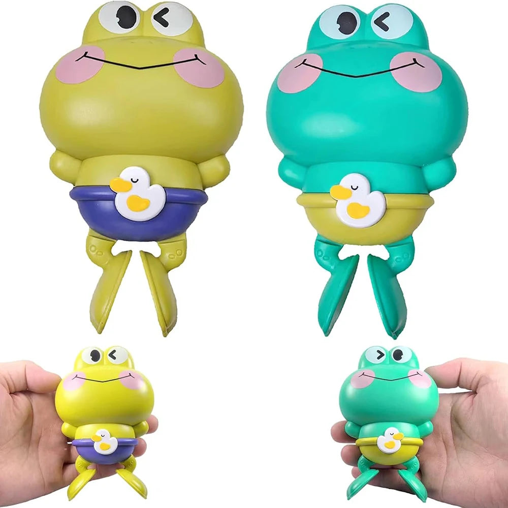 Wind-Up Swimming Frog Bath Toy (1Pc)