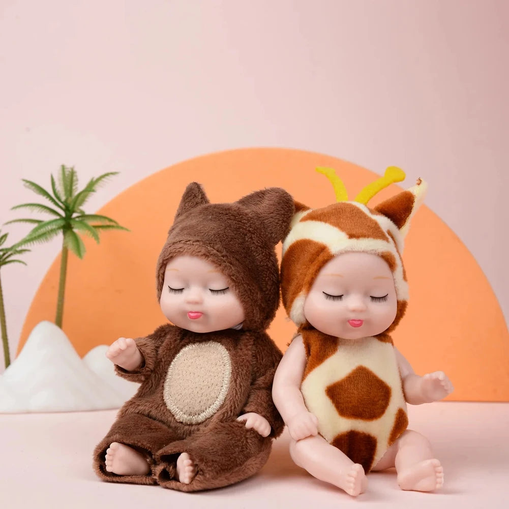 6Pcs Reborn Doll Kit – Mini Sleeping Princess Baby Dolls with Accessories
