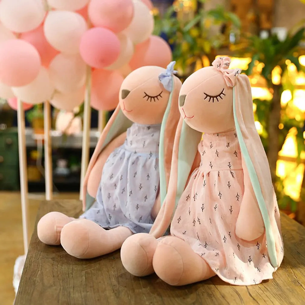 35CM Cute Bunny Plush Doll – Soft Sleeping Rabbit Stuffed Toy