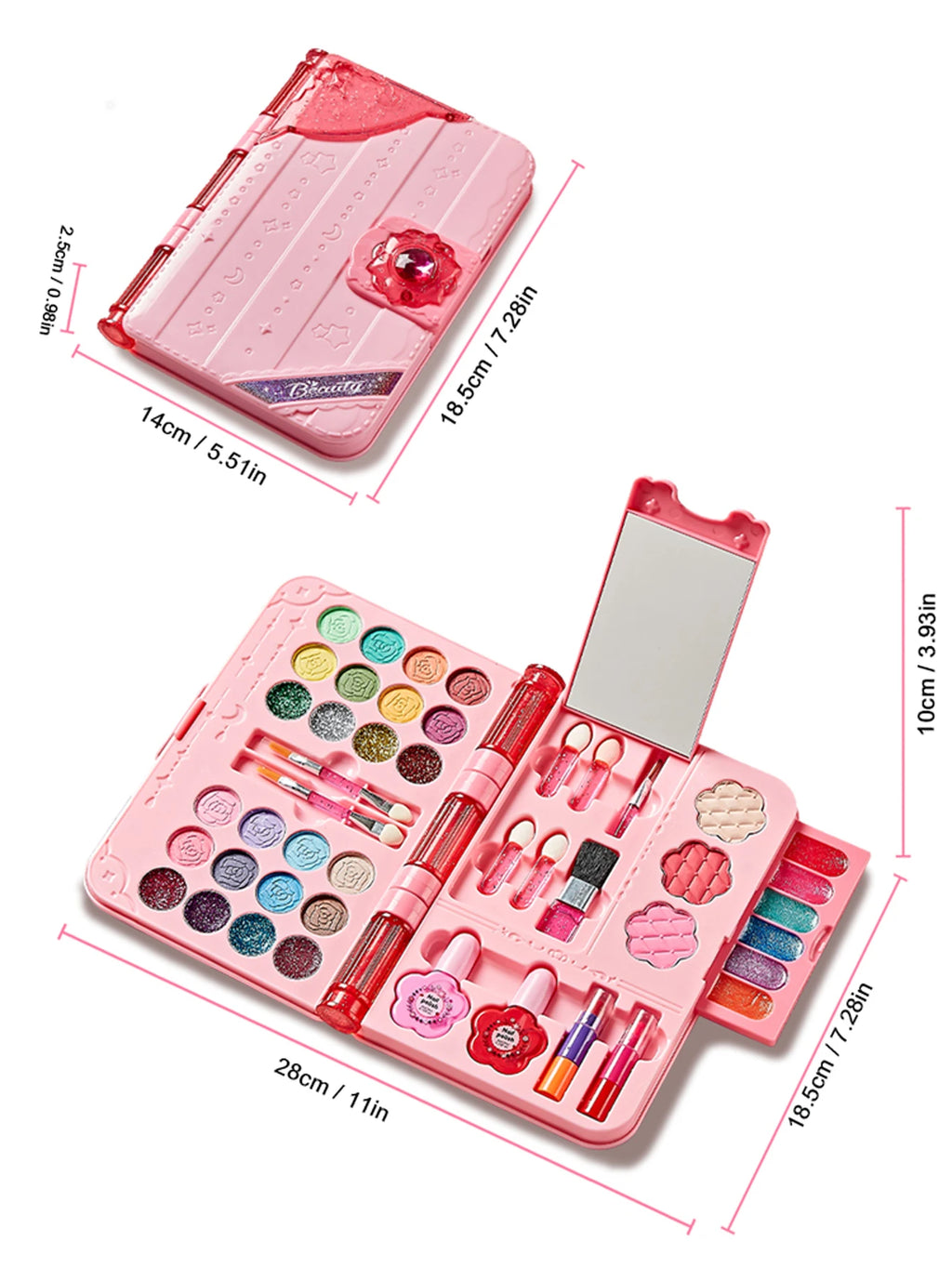 Kids Makeup Kit for Girls – Washable Play Makeup & Beauty Dress-Up Set