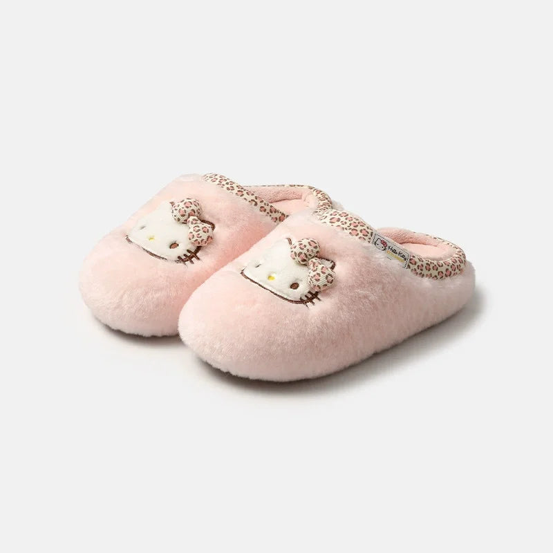 Cozy Hello Kitty Plush Home Slippers