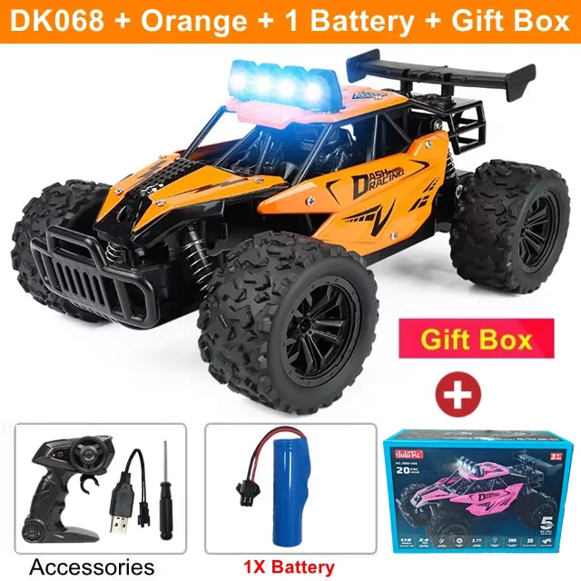 Remote Control RC Drift Racing Car – 1:16 Off-Road Alloy Truck with LED Lights
