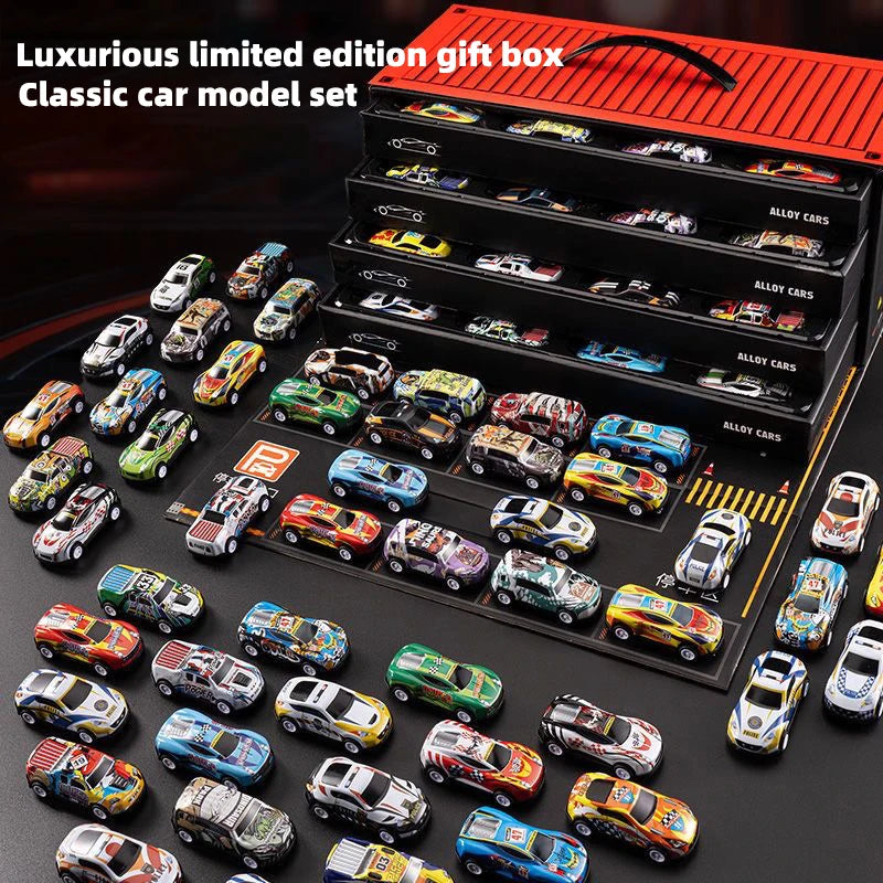 48-Piece Alloy Car Set – Classic Mini Racing Cars for Kids
