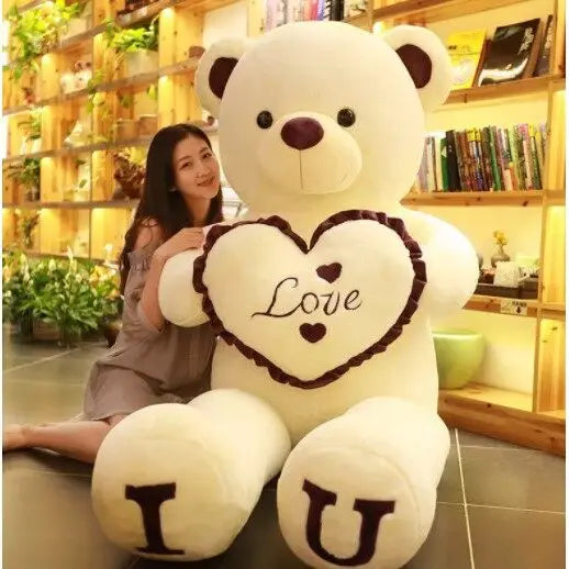 Giant "I LOVE YOU" Teddy Bear Plush
