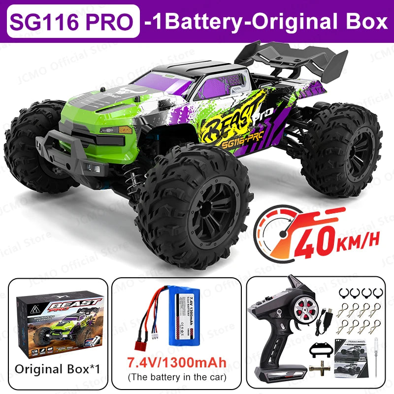 SG116MAX & SG116PRO 1:16 High-Speed RC Cars – Brushless 4WD Off-Road Drift Racing