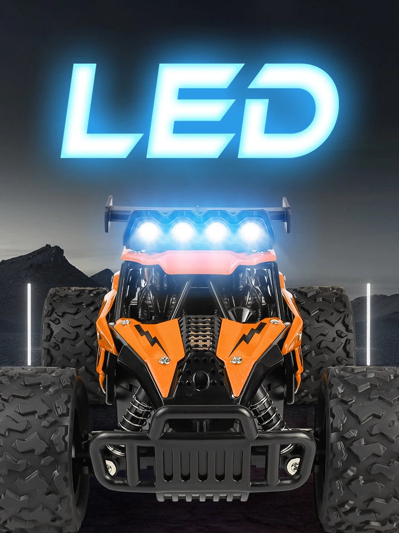 Remote Control RC Drift Racing Car – 1:16 Off-Road Alloy Truck with LED Lights