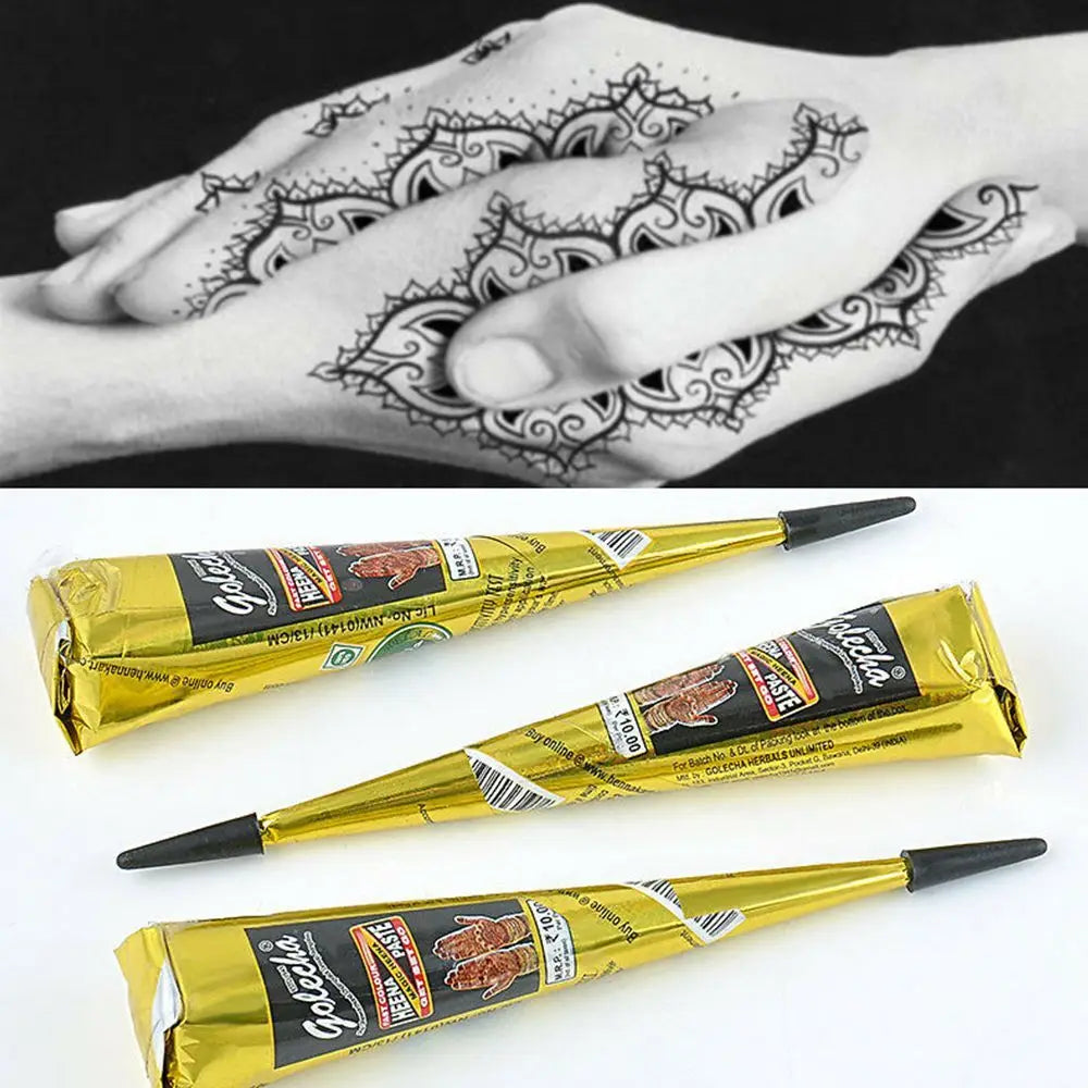 Natural Herbal Henna Cones Temporary Tattoo (3 Colors)