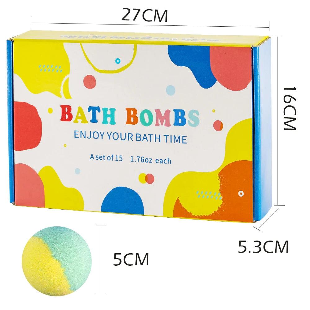 15-Pack Kids Surprise Bath Bombs Gift Set