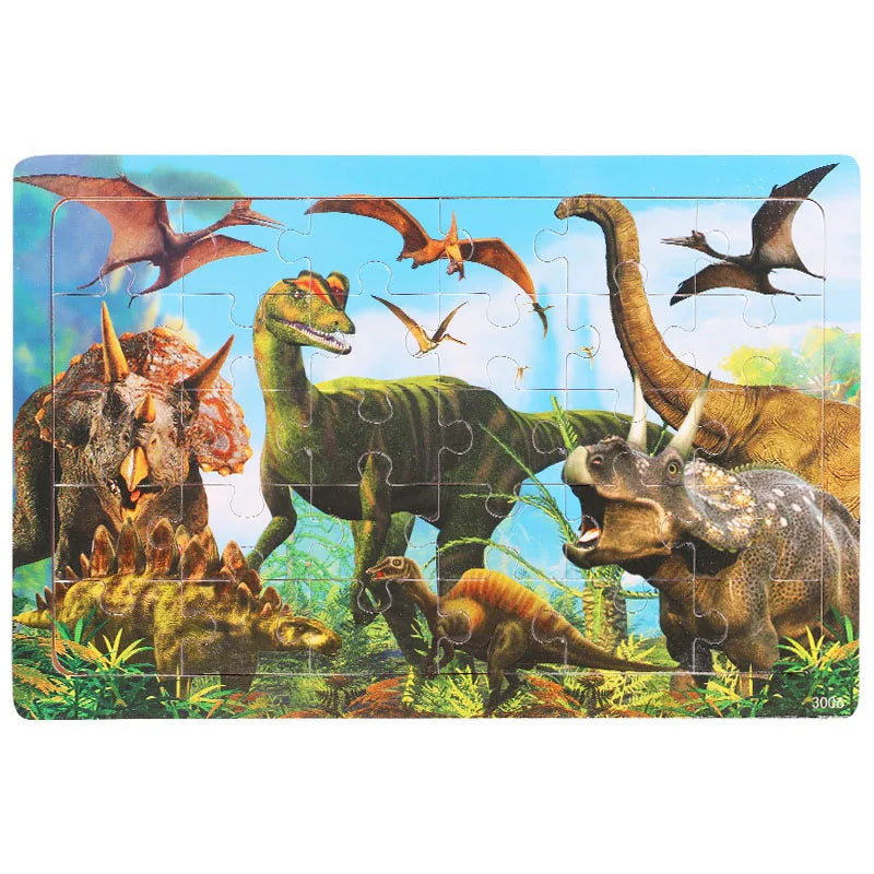 Cartoon Animal & Vehicle Puzzle