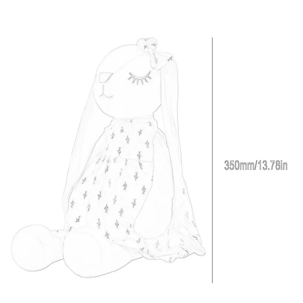 35CM Cute Bunny Plush Doll – Soft Sleeping Rabbit Stuffed Toy