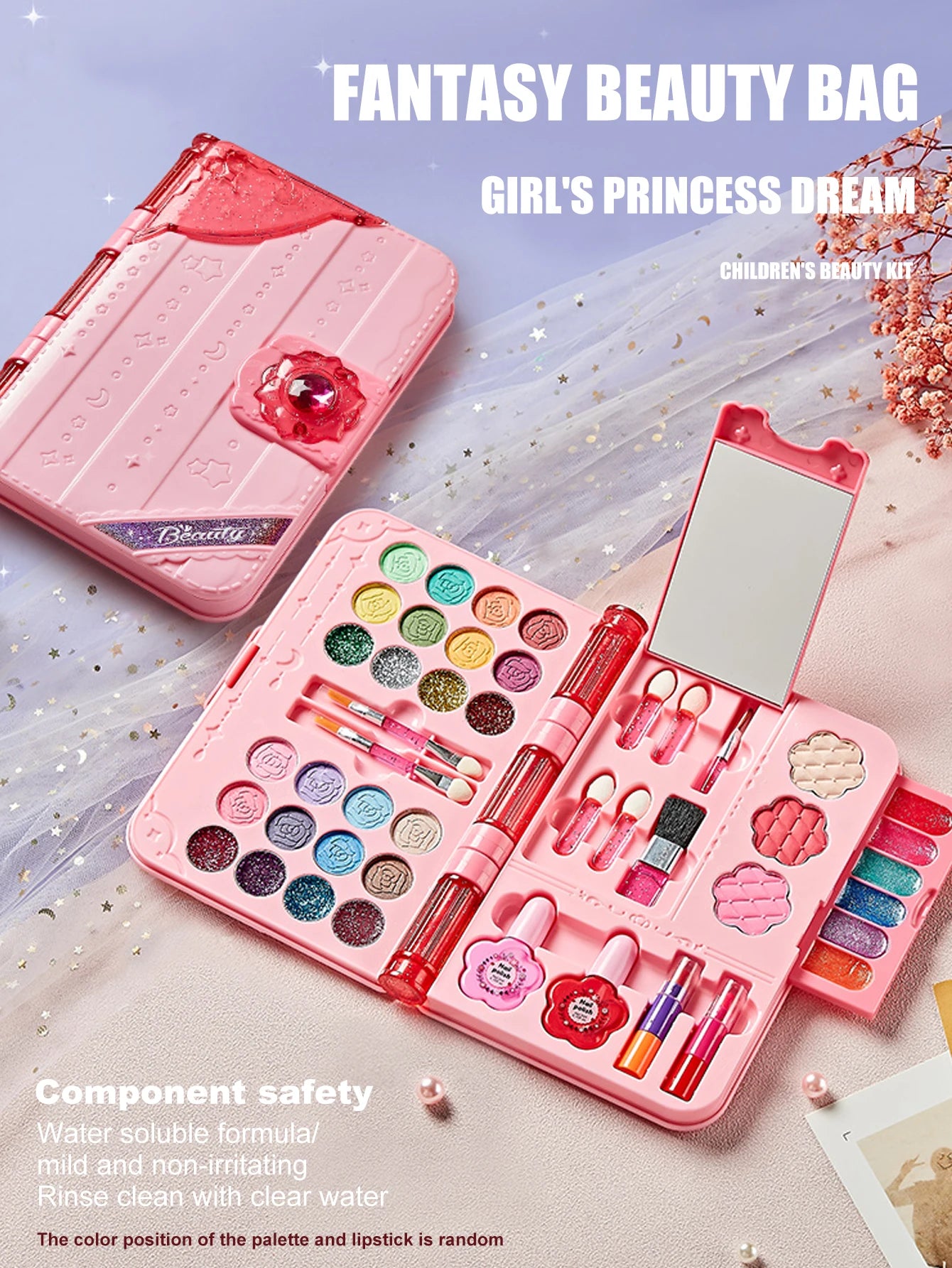 Kids Makeup Kit for Girls – Washable Play Makeup & Beauty Dress-Up Set