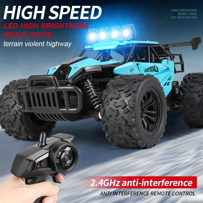 ZWN 1:16 High-Speed RC Car – 20KM/H Off-Road Climbing Vehicle with LED Lights