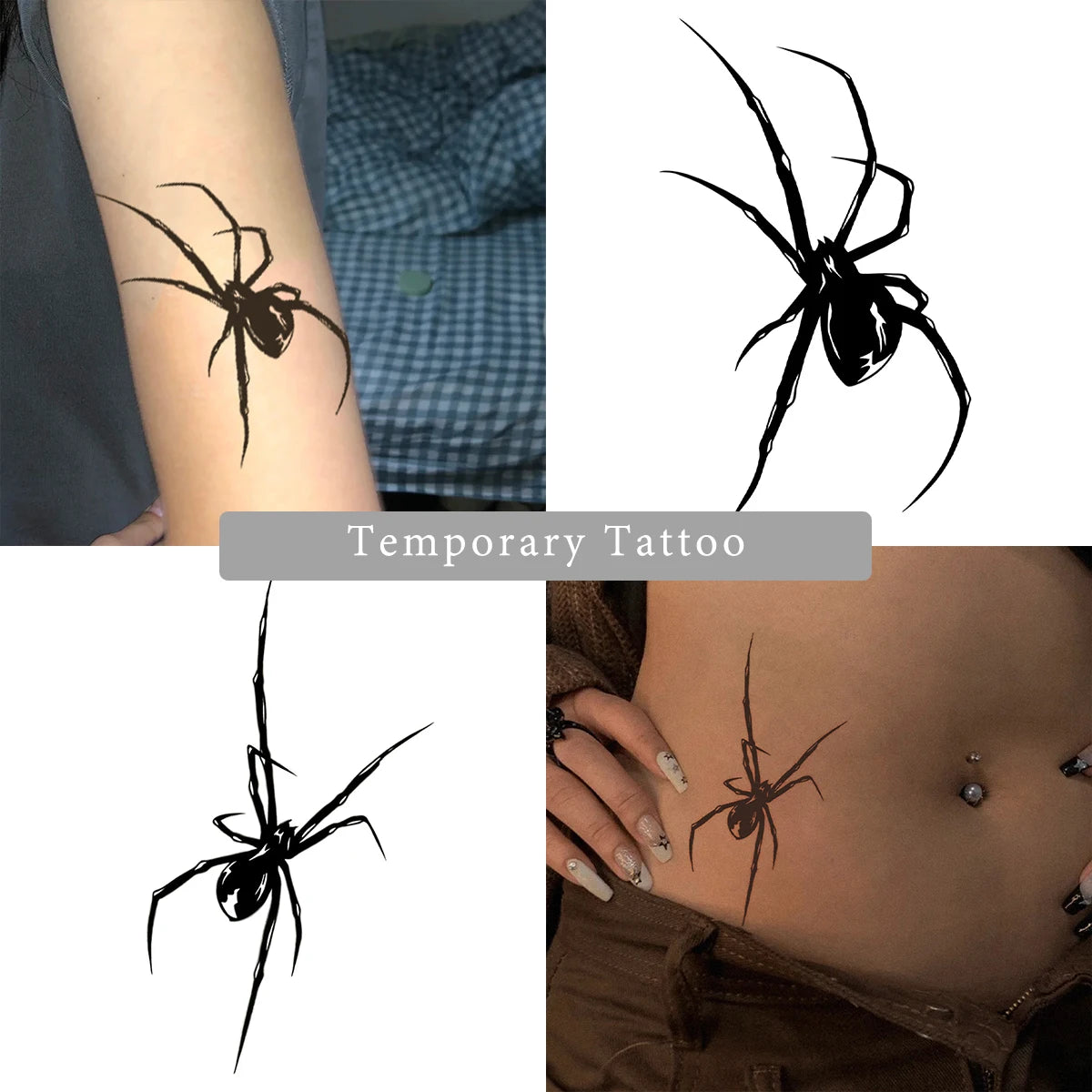 Spider Temporary Tattoo Sticker (1Pc)
