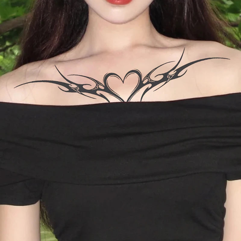 Heart Succubus Temporary Tattoo Sticker (1Pc)