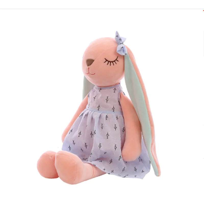 35CM Cute Bunny Plush Doll – Soft Sleeping Rabbit Stuffed Toy