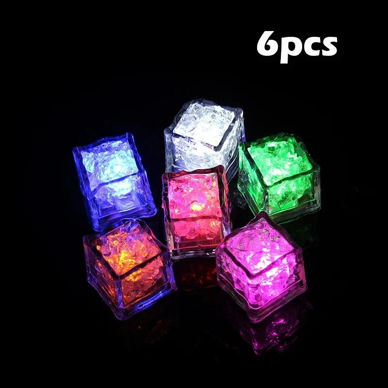 Glowing Flashing Ice Cube Bath Toys (6/12Pc Set)