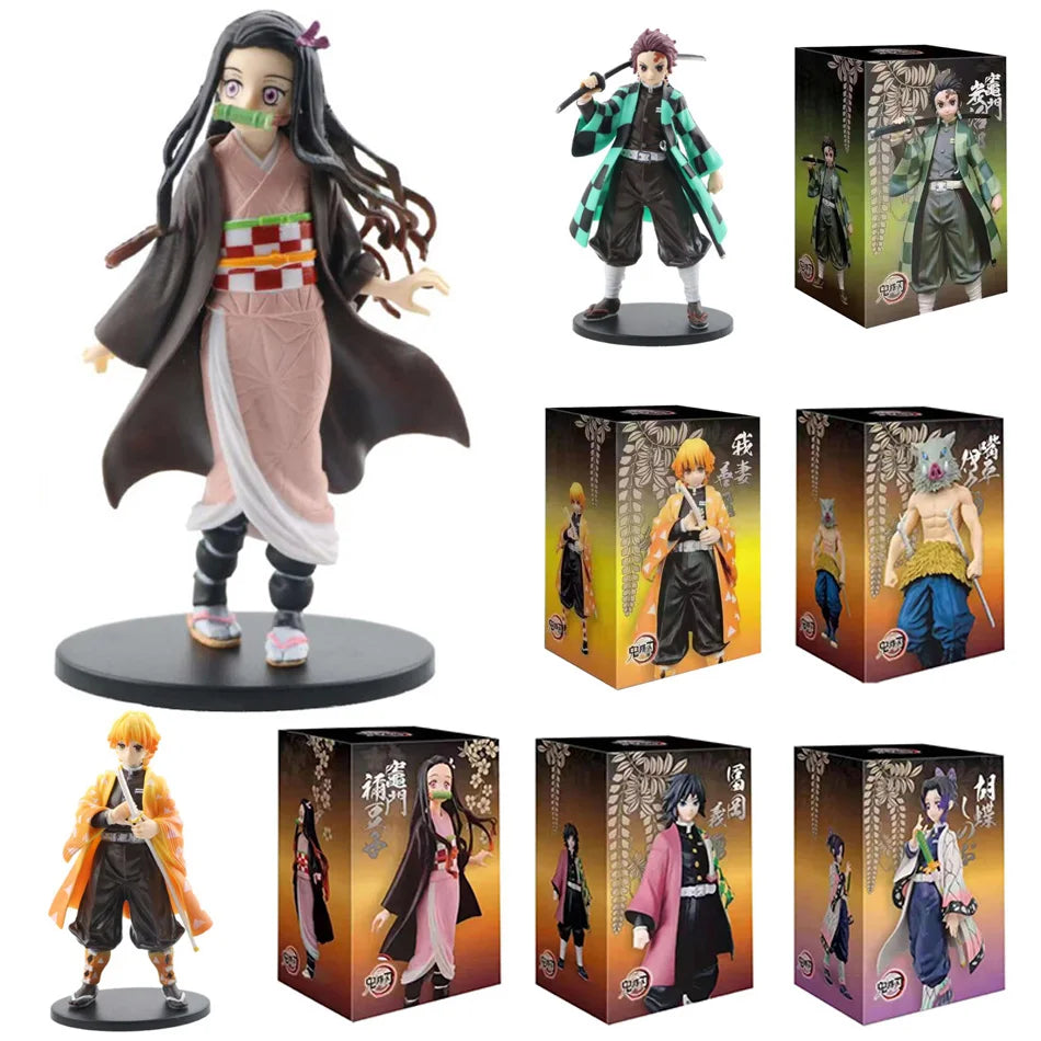 Demon Slayer Kimetsu no Yaiba PVC Action Figure Set – Tanjirou, Nezuko & Zenitsu
