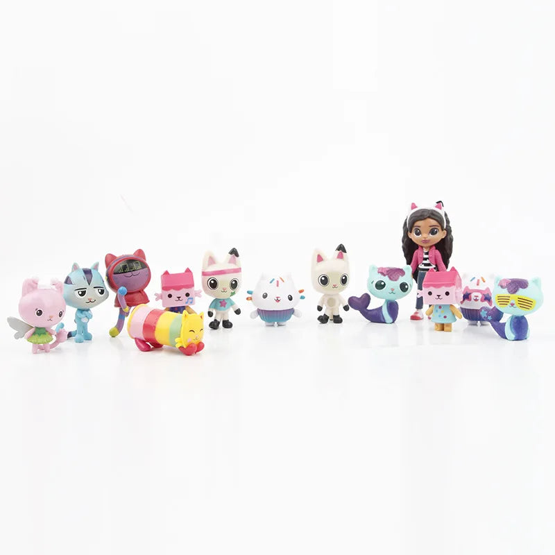 Gabby’s Dollhouse 13-Piece PVC Action Figure Set – Mini Collectible Dolls