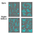 Luminous Geometric Tattoo Stickers (4Pc)