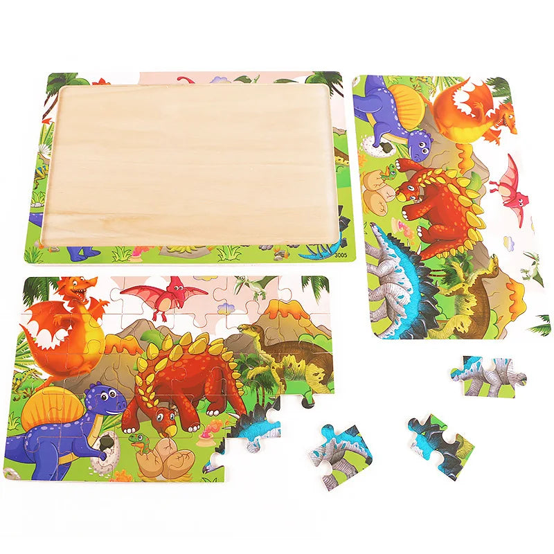 Cartoon Animal & Vehicle Puzzle