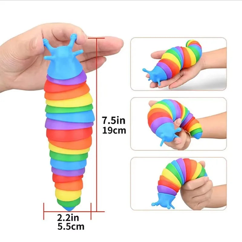 Colorful Slug Stress Toy