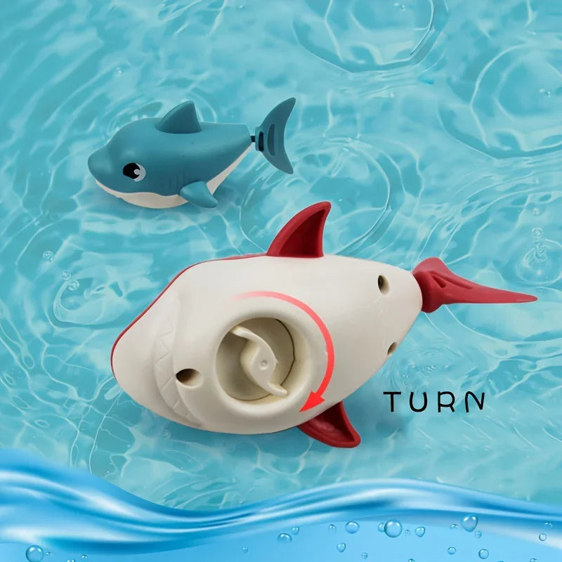 Cartoon Shark Wind-Up Bath Toy (1Pc)