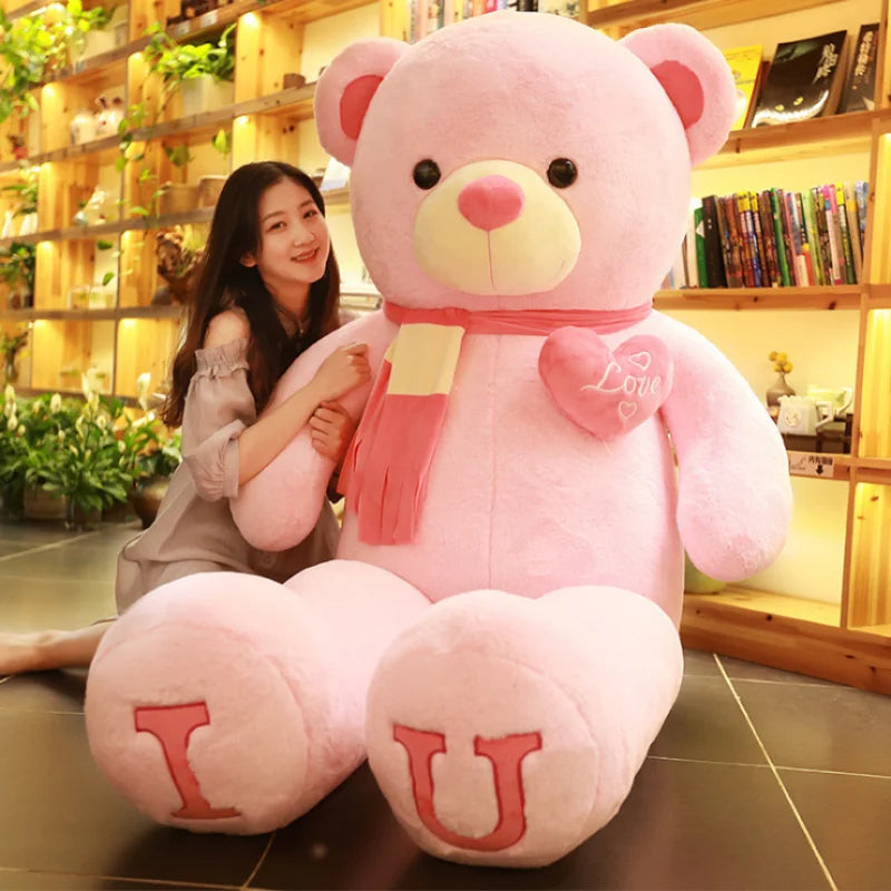 Giant "I LOVE YOU" Teddy Bear Plush