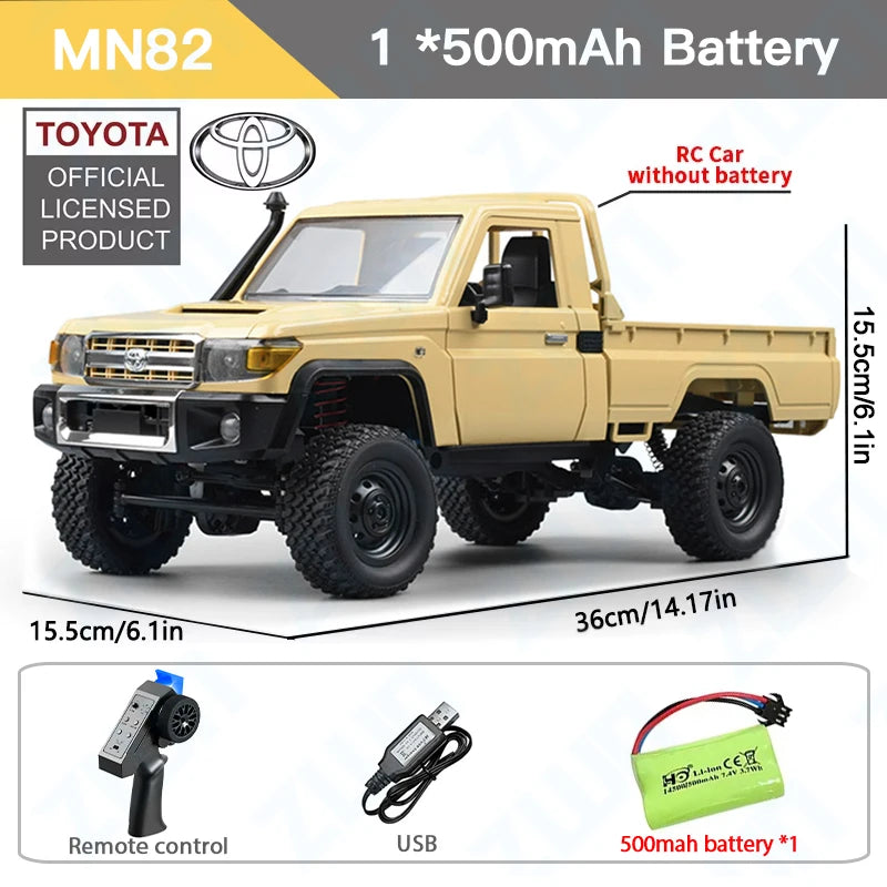 ZWN MN82 1:12 Retro RC Car – 4WD Pickup Truck with LED Lights