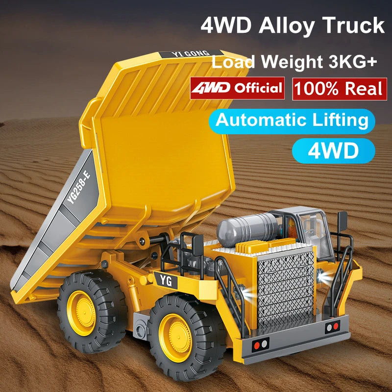 4WD Remote Control Excavator & Dump Truck – Alloy Construction RC Vehicle
