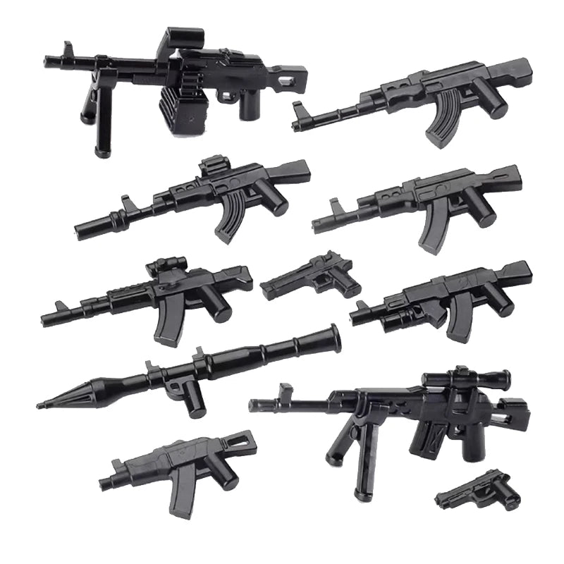 WWII Military Building Blocks – Soldier Figures, Weapons & Accessories
